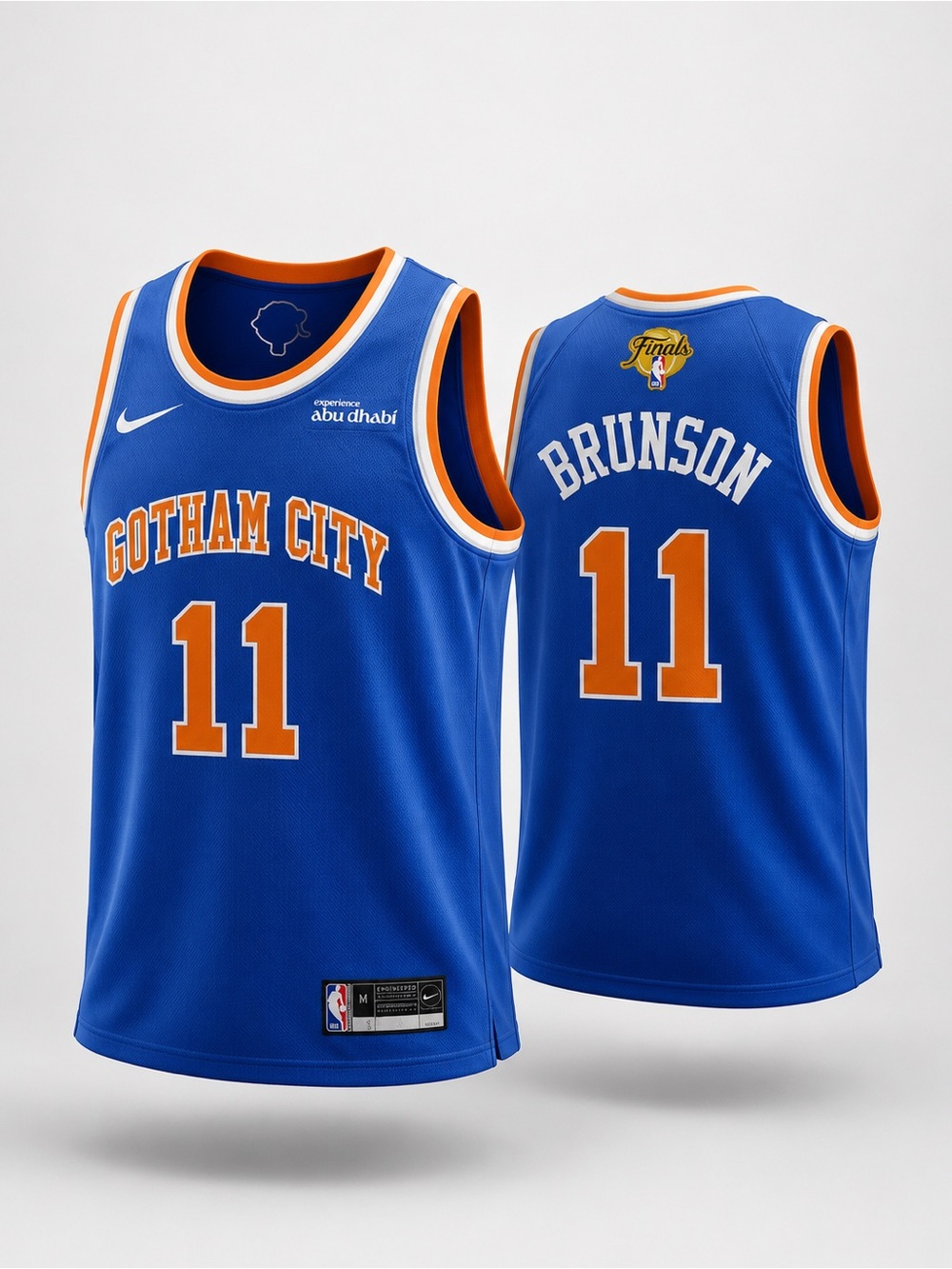 Nike Gotham City #11 Blue and Orange Basketball Jersey